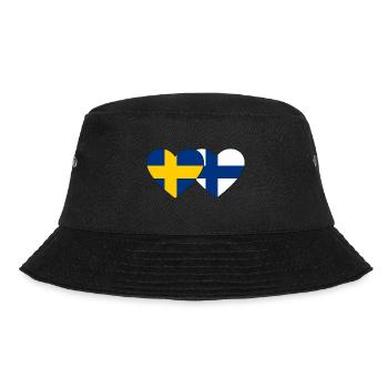 Suède Finlande Drapeau Coeur - Bob - noir - Devant - Lela (165cm)