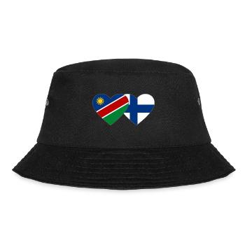 Namibia Finnland Flagge Herz - Bucket Hat - Schwarz - Vorne - Lela (165cm)