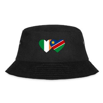 Ireland Namibia Flag Heart - Bucket Hat - black - Front - Lela (165cm)
