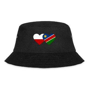 Poland Namibia Flag Heart - Bucket Hat - black - Front - Lela (165cm)