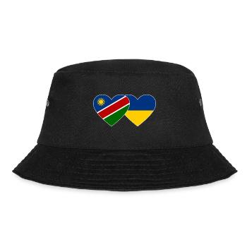 Namibia Ukraine Flagge Herz - Bucket Hat - Schwarz - Vorne - Lela (165cm)