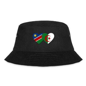 Namibia Algerien Flagge Herz - Bucket Hat - Schwarz - Vorne - Lela (165cm)