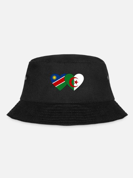 Namibie Algérie Drapeau Coeur - Bob - noir