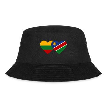 Lithuania Namibia Flag Heart - Bucket Hat - black - Front - Lela (165cm)