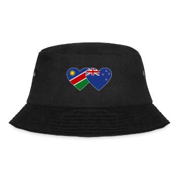 Tunesien Neuseeland Flagge Herz - Bucket Hat - Schwarz - Vorne - Lela (165cm)