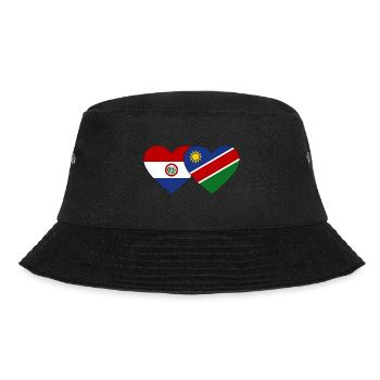 Domenikanische Republik Namibia Flagge Herz - Bucket Hat - Schwarz - Vorne - Lela (165cm)