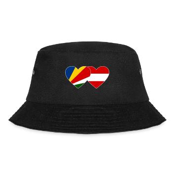Seychelles Austria Flag Heart - Bucket Hat - black - Front - Lela (165cm)