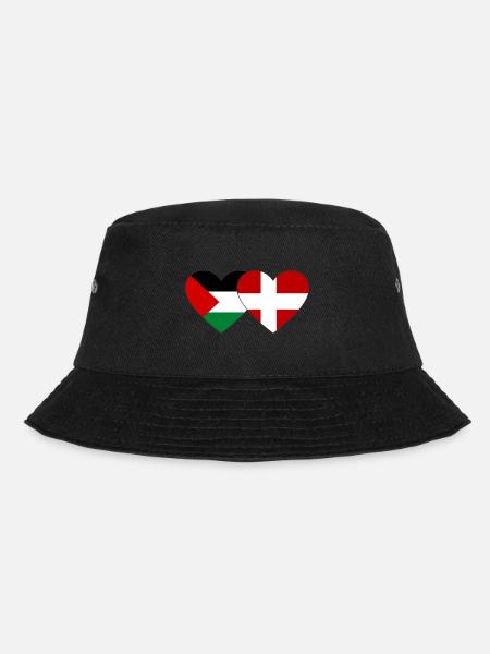 Palestine Danemark Drapeau Coeur - Bob - noir