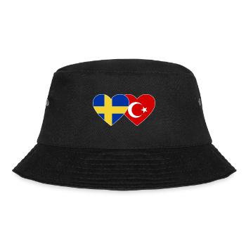Suède Turquie Drapeau Coeur - Bob - noir - Devant - Lela (165cm)