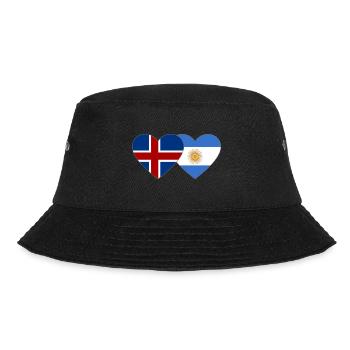 Island Argentinien Flagge Herz - Bucket Hat - Schwarz - Vorne - Lela (165cm)