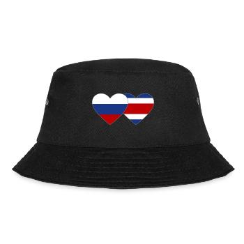 Russland Costa Rica Flagge Herz - Bucket Hat - Schwarz - Vorne - Lela (165cm)