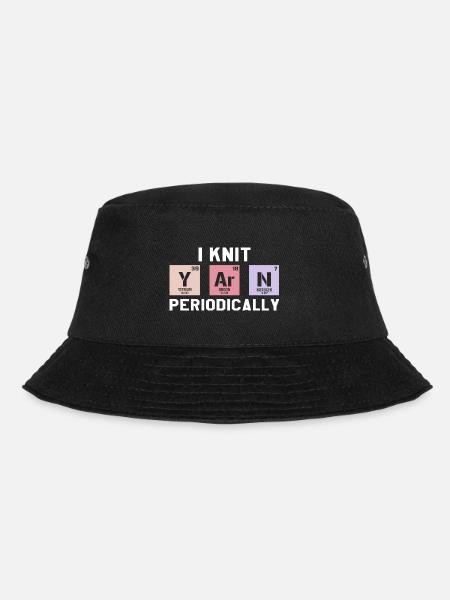 Lustiger Wissenschaftler strickt Ich stricke regelmäßig Garn - Bucket Hat - Schwarz