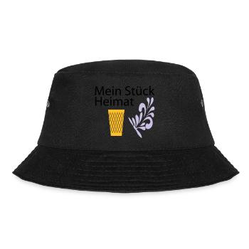 Meine Heimat Geripptes - Apfelwein - Bucket Hat - Schwarz - Vorne - Lela (165cm)