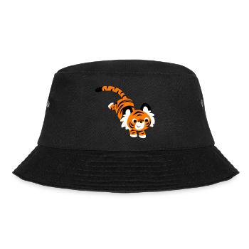 Süßer Springender Tiger von Cheerful Madness!! - Bucket Hat - Schwarz - Vorne - Lela (165cm)