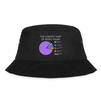 Vegan Statistik - Bucket Hat - Schwarz - Vorne - Lela (165cm)