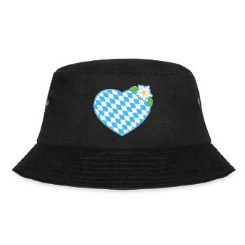 Bayernherz - Bucket Hat - Schwarz - Vorne - Lela (165cm)
