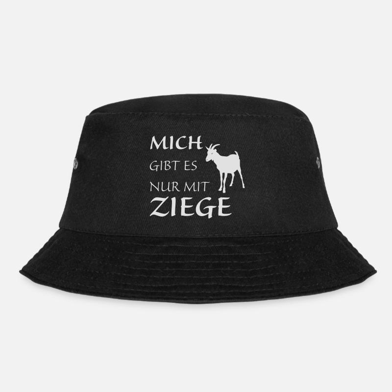 Nur mit Ziege - Bucket Hat - Schwarz