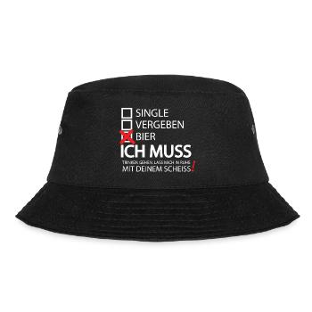 Single Vergeben Bier Trinker Geschenk T Shirt - Bucket Hat - Schwarz - Vorne - Lela (165cm)