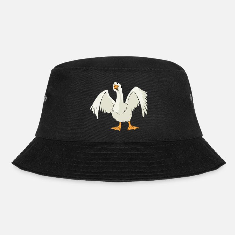 Gans Weihnachtsgans Goose Vogel Geschenk Idee - Bucket Hat - Schwarz