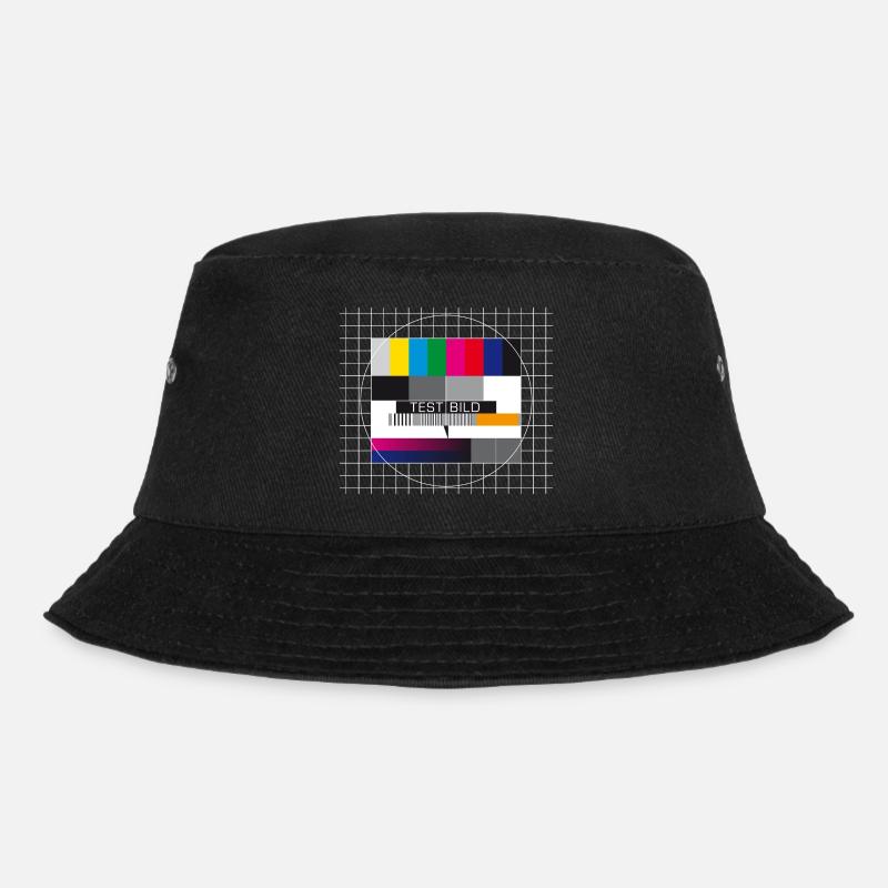Testbild Fernsehen Bildschirm Sendeschluss Display - Bucket Hat - Schwarz