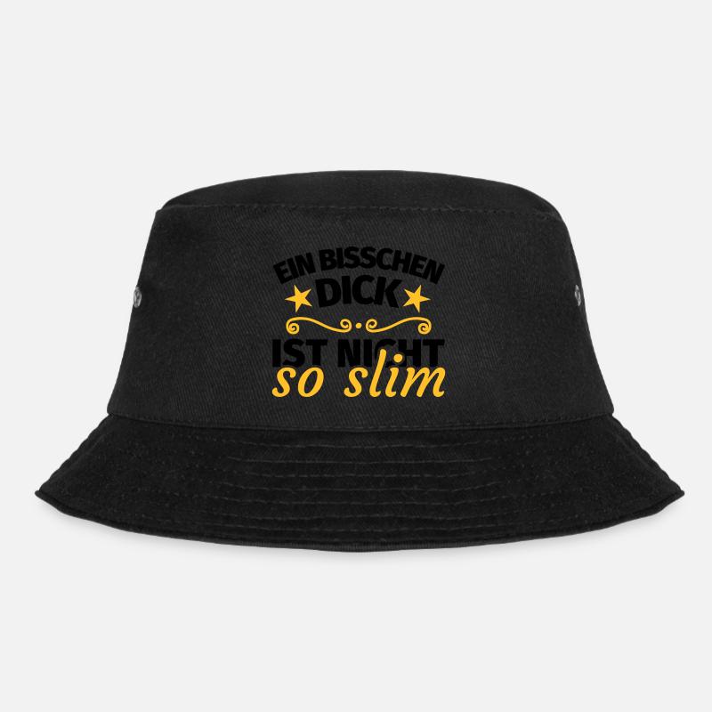 Dick Übergewicht lustig Spruch - Bucket Hat - Schwarz