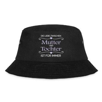 Liebe zwischen Mutter und Tochter - Geschenk - Bucket Hat - Schwarz - Vorne - Lela (165cm)
