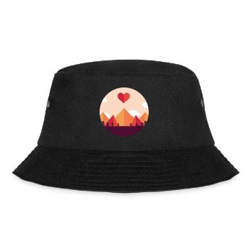 Wanderlust Naturverbunden - Bucket Hat - Schwarz - Vorne - Lela (165cm)