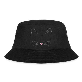 Katze - Bucket Hat - Schwarz - Vorne - Lela (165cm)