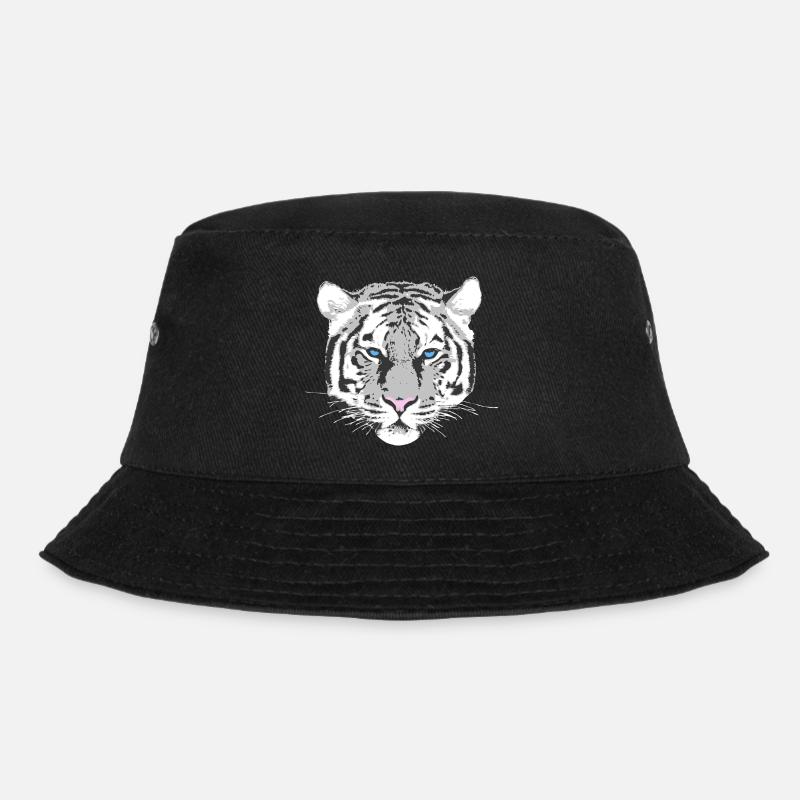 weißer Tiger - Bucket Hat - Schwarz