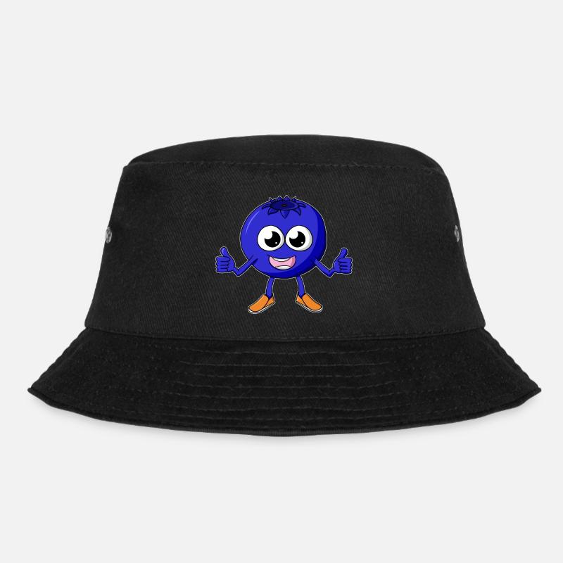 Blaubeere Cartoon - Bucket Hat - Schwarz