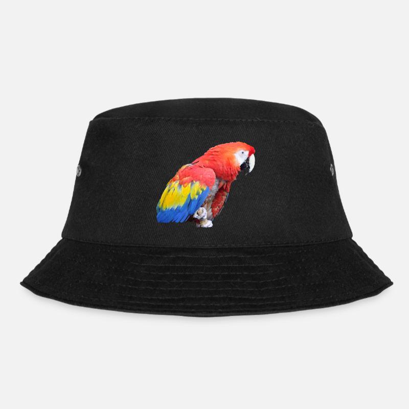 Papagei - Bucket Hat - Schwarz