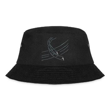 Segelflieger Wettbewerb Kunstflug T-shirt Geschenk - Bucket Hat - Schwarz - Vorne - Lela (165cm)