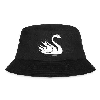 Swan Symbol Illustration Water Lake Nature Animals - Bucket Hat - black - Front - Lela (165cm)