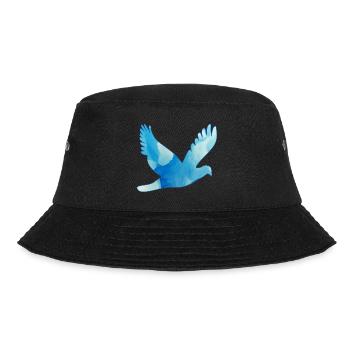 Taube Frieden blau Friedenstaube - Bucket Hat - Schwarz - Vorne - Lela (165cm)