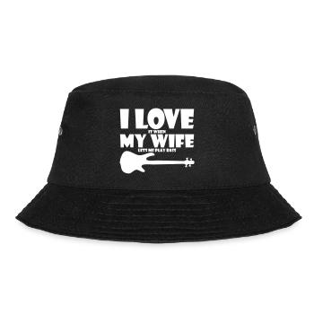 Bass Player gift I LOVE MY WIFE LETS ME PLAY BASS - Bob - noir - Devant - Lela (165cm)
