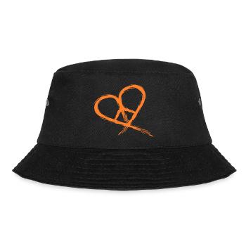 Peace symbol hippie heart peace freedom love - Bucket Hat - black - Front - Lela (165cm)