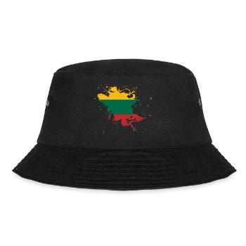Lithuania flag as a splash of color - Bucket Hat - black - Front - Lela (165cm)