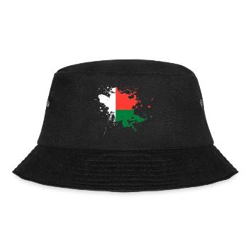 Madagaskar Flagge als Farbklecks - Bucket Hat - Schwarz - Vorne - Lela (165cm)