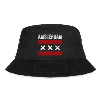 Amsterdam Grunge XXX Bar - Bucket Hat - black - Front - Lela (165cm)