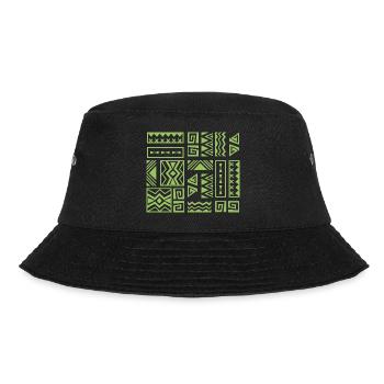 Rune Symbol Ethno Geschenk Ornament Spirit Tiki - Bucket Hat - Schwarz - Vorne - Lela (165cm)