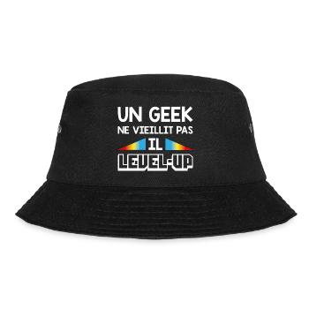 Un geek ne vieillit pas, il level-up - Bob - noir - Devant - Lela (165cm)