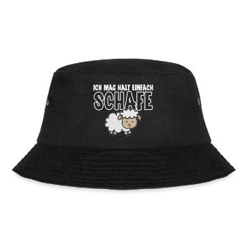 Ich Mag Halt Einfach Schafe - Bucket Hat - Schwarz - Vorne - Lela (165cm)