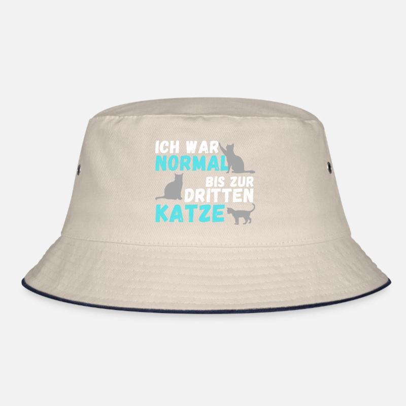 Ich war normal bis zur dritten Katze | Geschenk Bucket Hat