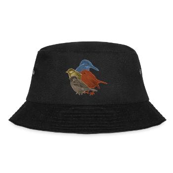 Bird collection in line art - Bucket Hat - black - Front - Lela (165cm)