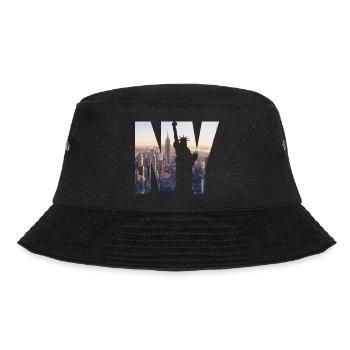 New York NYC Freiheitsstatue - Bucket Hat - Schwarz - Vorne - Lela (165cm)