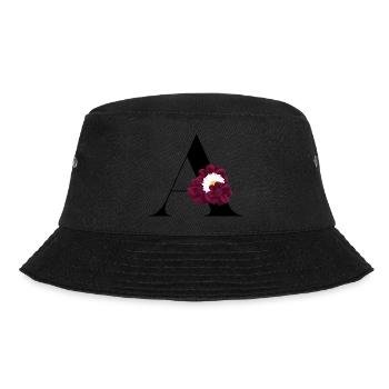 Buchstabe A Blühende - Bucket Hat - Schwarz - Vorne - Lela (165cm)