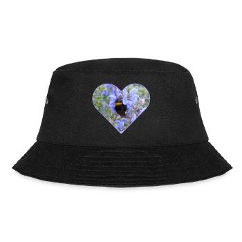 Ein Herz für Hummeln - Bucket Hat - Schwarz - Vorne - Lela (165cm)