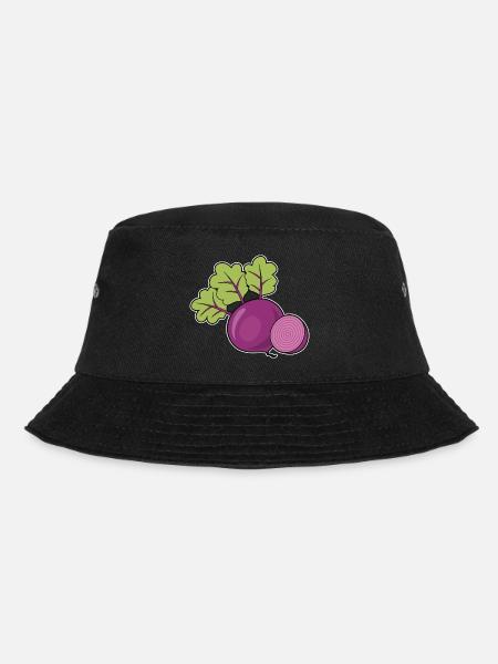 Rote Beete - Bucket Hat - Schwarz