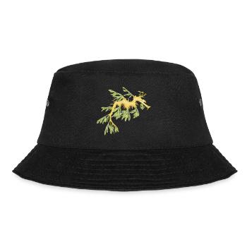Fetzenfisch (Seepferdchen) - Bucket Hat - Schwarz - Vorne - Lela (165cm)