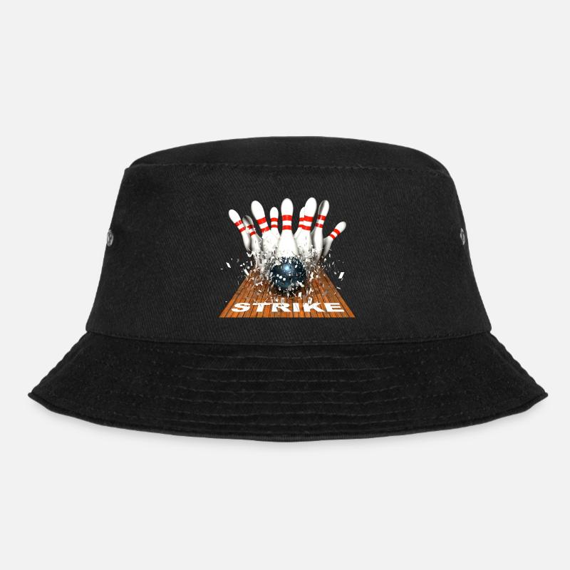 Strike Bowling - Bucket Hat - Schwarz
